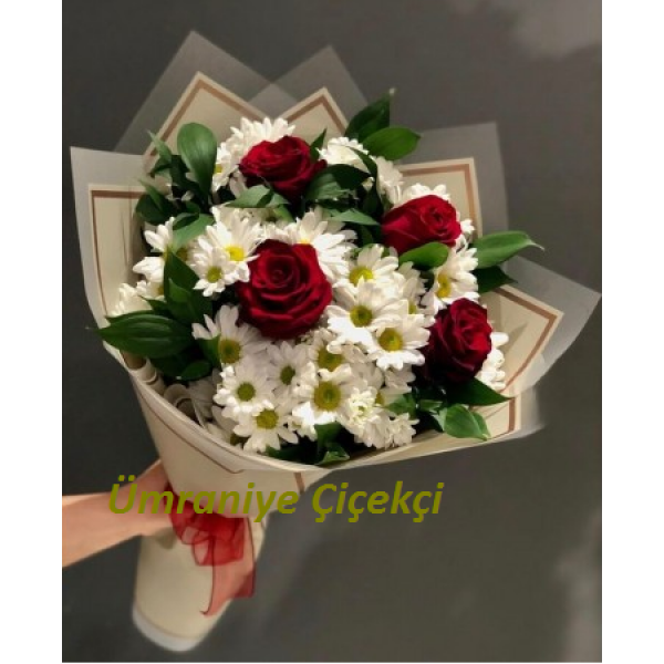 Papatya ve Kırmızı Güller